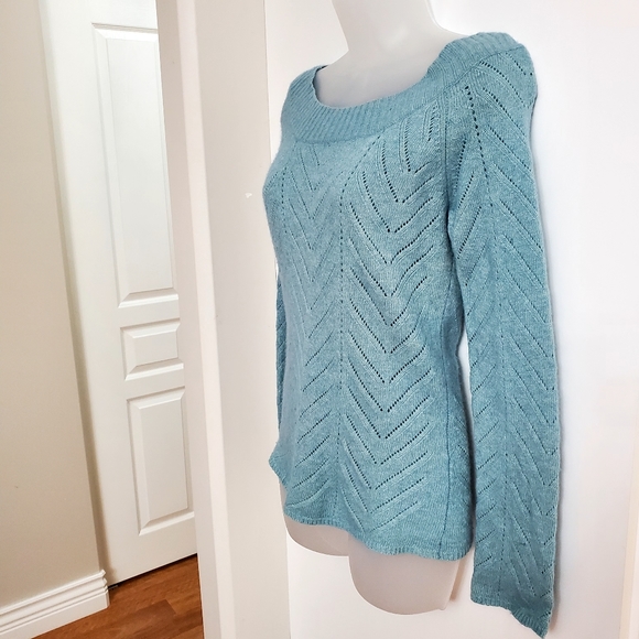 RW&CO Cashmere wool blend Pindot Sweater Small - Picture 3 of 10